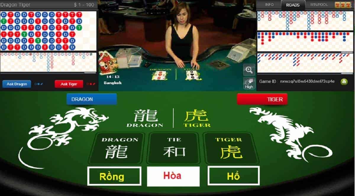 Cách lựa chọn bàn chơi trong game Rồng Hổ online