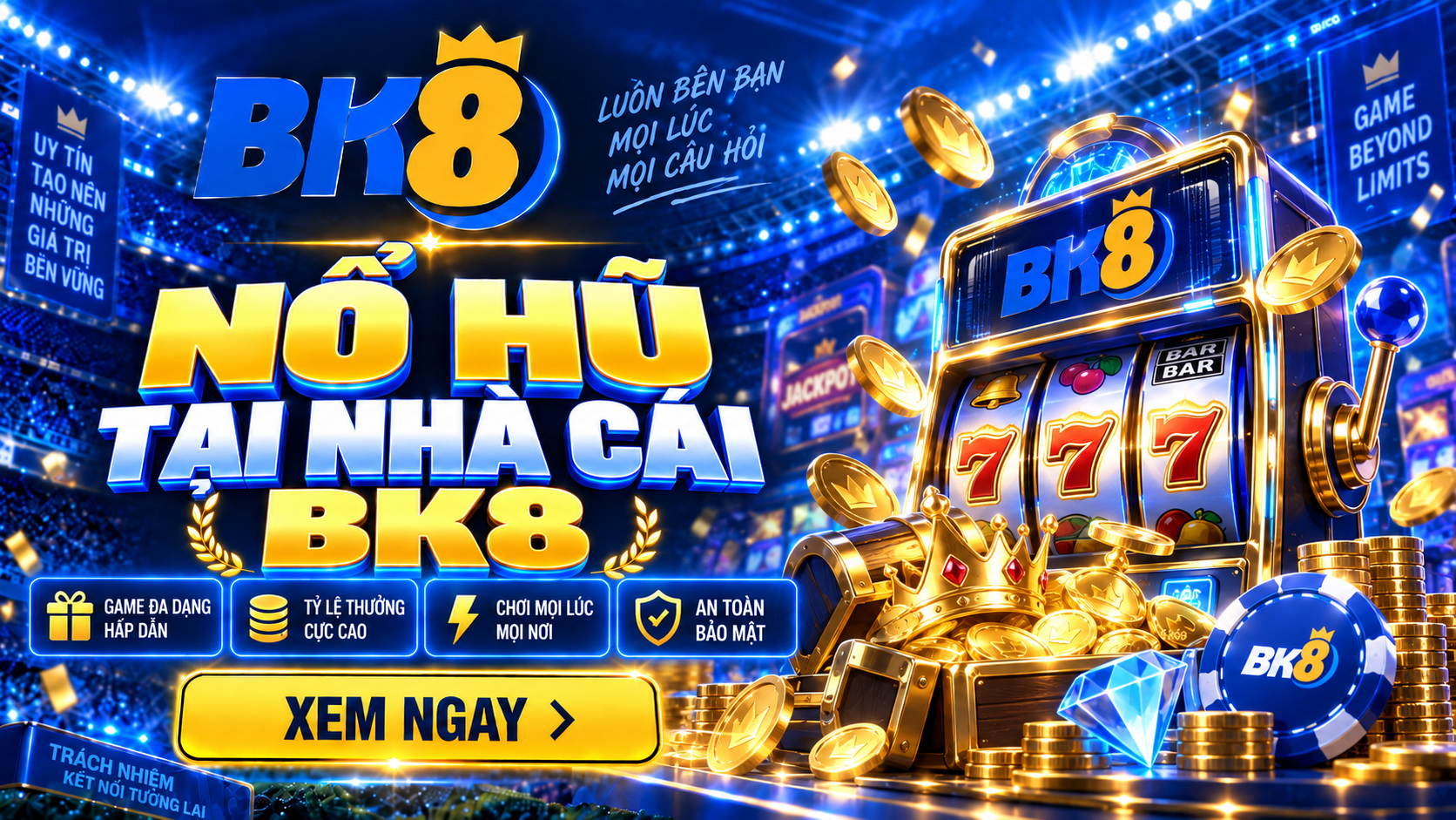 Nổ hũ BK8 - Săn thưởng jackpot khủng, kho game phong phú