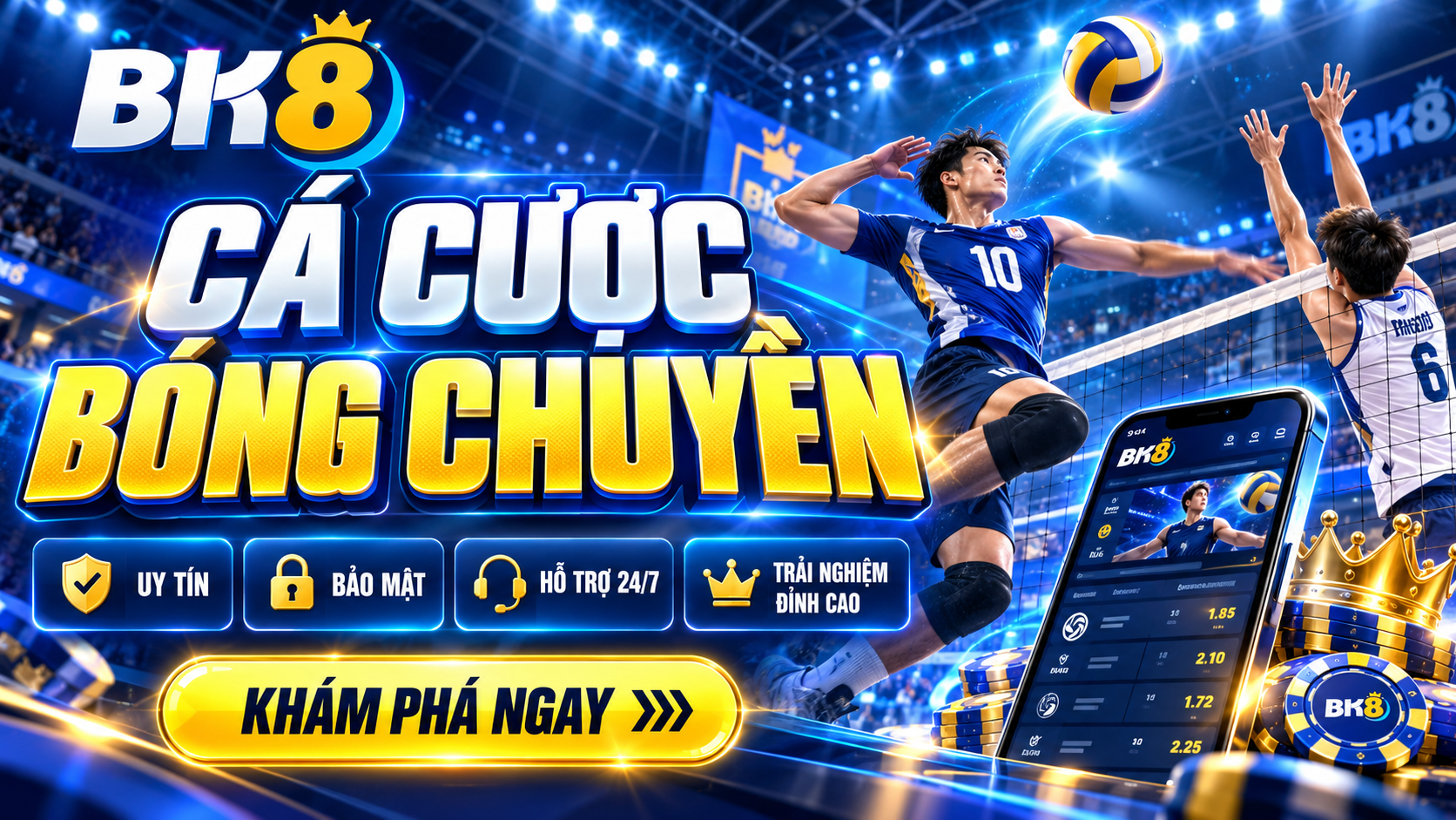 Cá cược bóng chuyền với hệ thống kèo khủng Cá cược bóng chuyền với hệ thống kèo khủng
