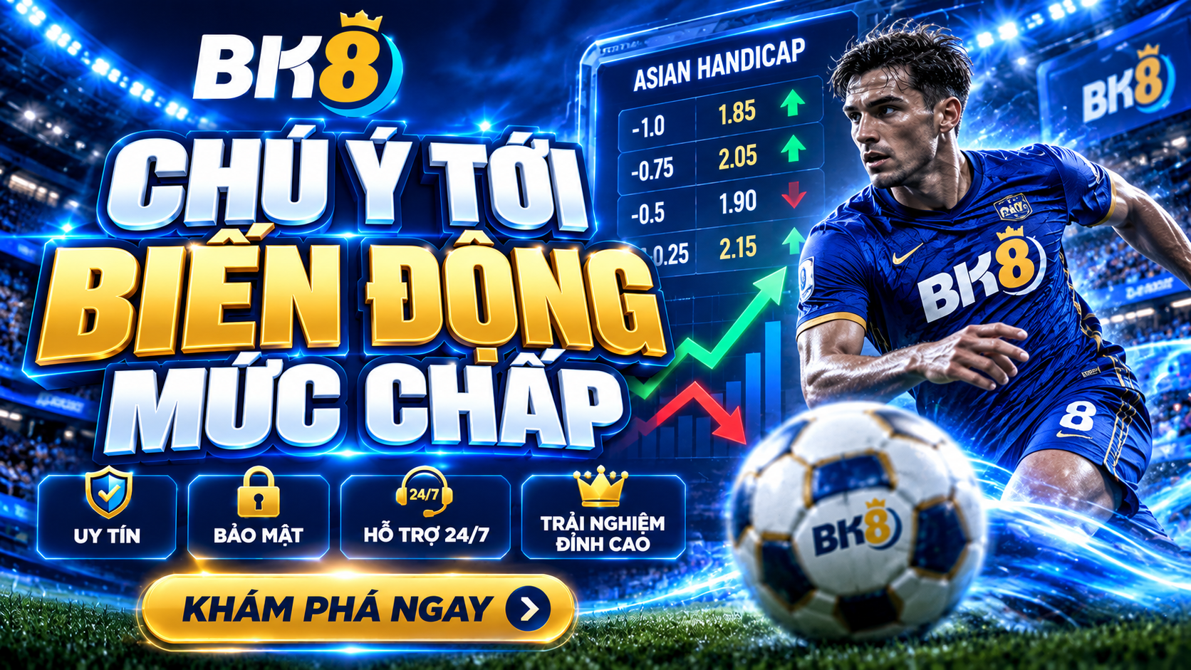 Chú ý tới đọc biến động mức chấp khi cược kèo đảo chiều