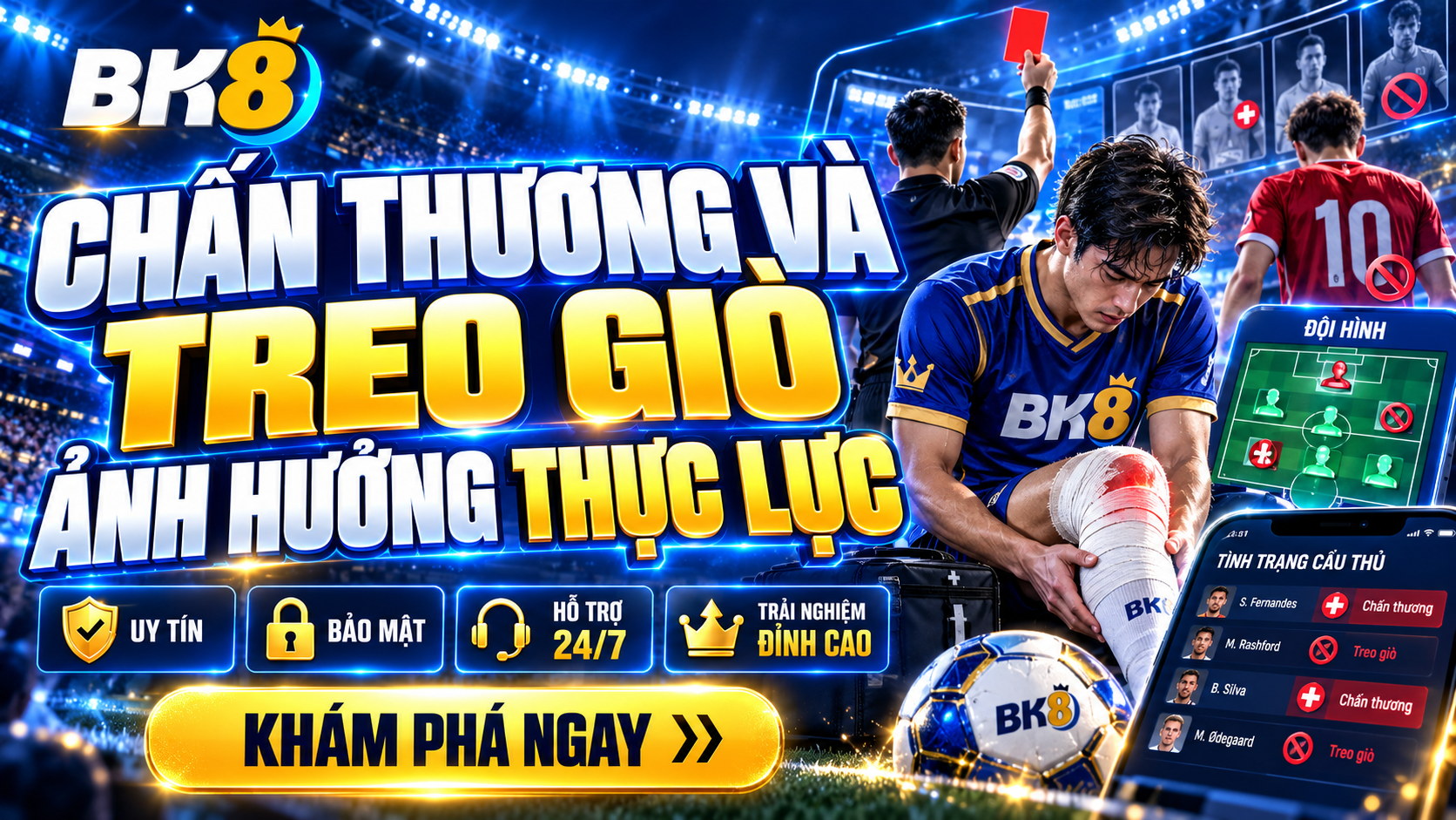 Chấn thương và treo giò ảnh hưởng tới thực lực thi đấu Chấn thương và treo giò ảnh hưởng tới thực lực thi đấu