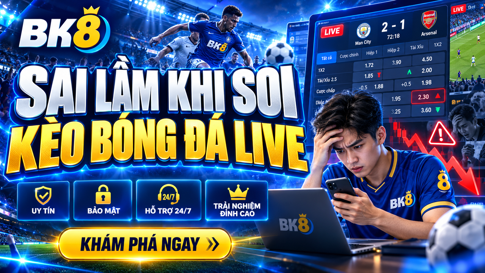 Những sai lầm cần loại bỏ khi soi kèo bóng đá live
