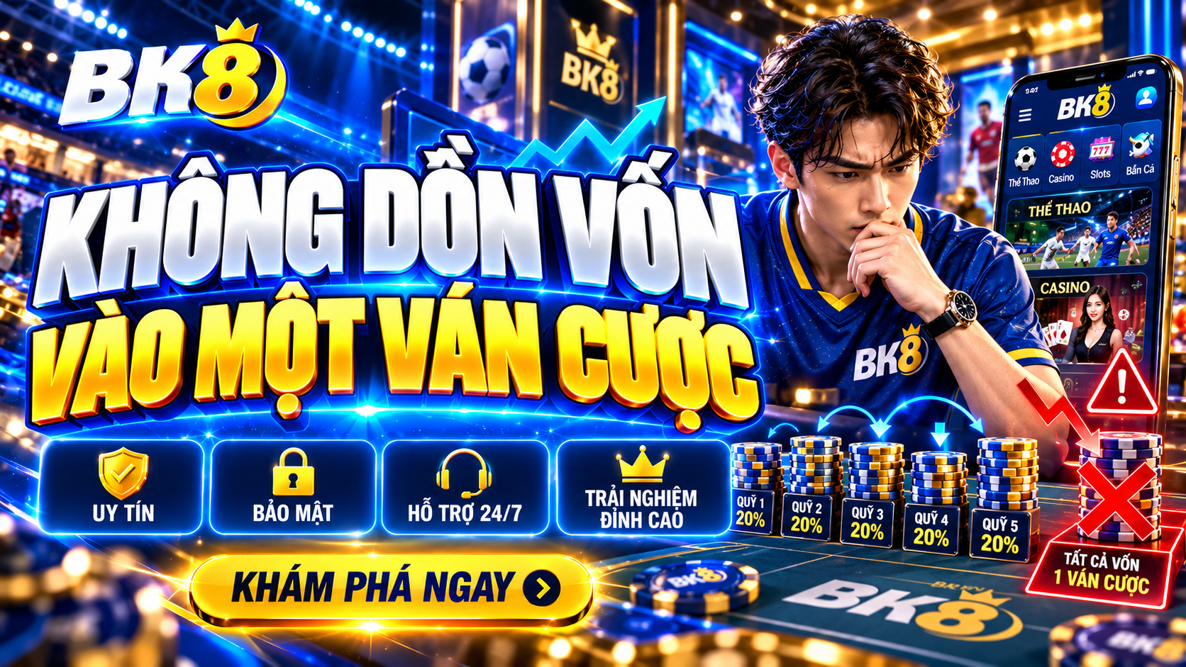 Không dồn toàn bộ ván cược trong một lượt chơi Không dồn toàn bộ ván cược trong một lượt chơi